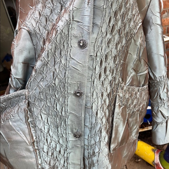 General Apparel • Women • Iridescent • Shiny • Turquoise • Size Medium • Jacket - Picture 4 of 16